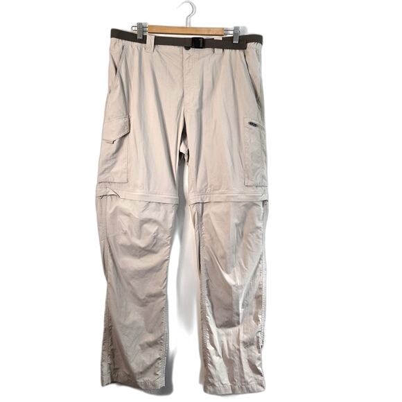 Columbia Men's Silver Ridge Convertible Cargo Hiking Pants Tan Zip Off Size 38W - Picture 1 of 7